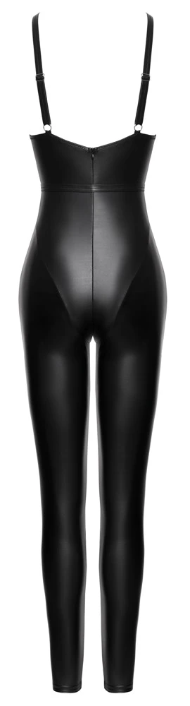 Cottelli Kinky Träger-Overall im schwarzen Mattlook mit abnehmbarem Brust-Harness, silberfarbenen Metall-Details, Soft-Cups mit Druckknöpfen und aufregendem 3-Wege-Reißverschluss durch den Schritt Cottelli Kinky Träger-Overall im schwarzen Mattlook mit abnehmbarem Brust-Harness, silberfarbenen Metall-Details, Soft-Cups mit Druckknöpfen und aufregendem 3-Wege-Reißverschluss durch den Schritt