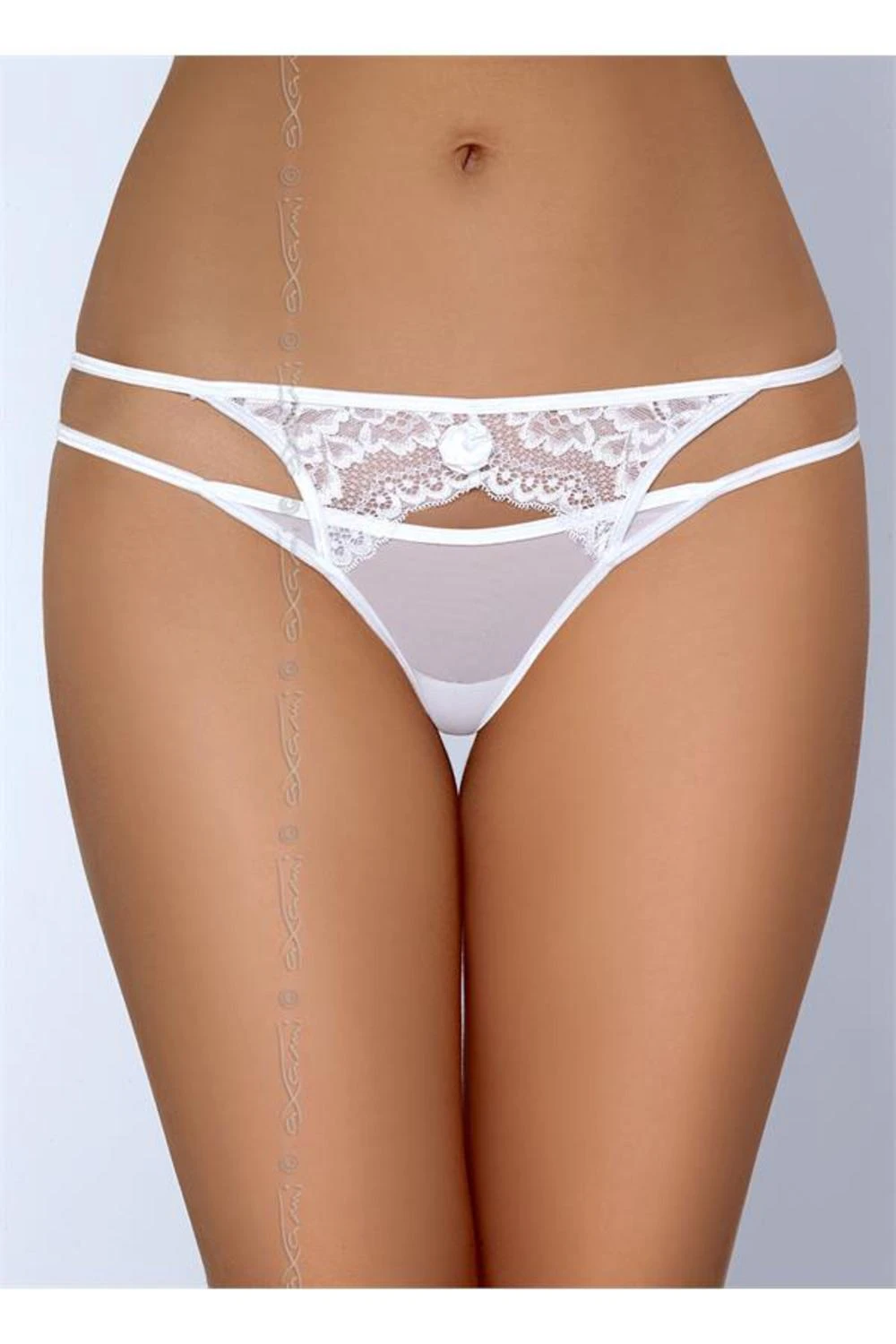 Axami knapper sexy String mit sexy Ausschnitt in weiß
