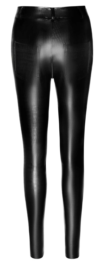 Hose in Schlangenhaut-Optik mit 2-Wege-Reißverschluss im Schritt von Noir Handmade