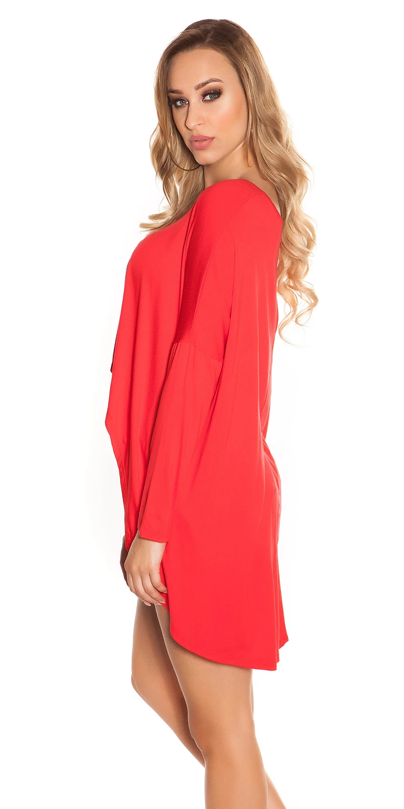 Uni Oversize Crop High Low Langarm Shirt Uni Oversize Crop High Low Langarm Shirt