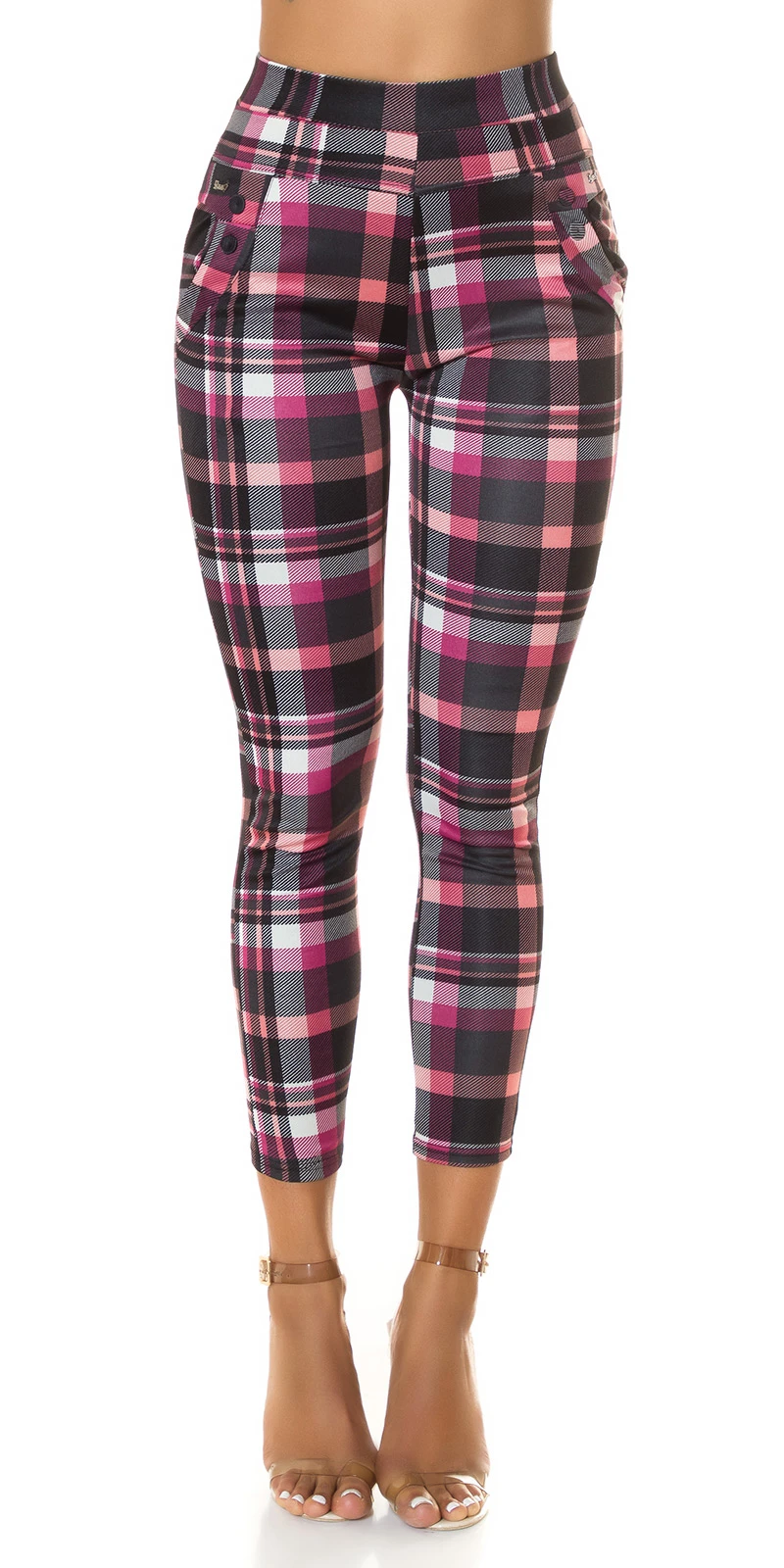 Karo Printed High Waist Business Look Treggings Karo Printed High Waist Business Look Treggings