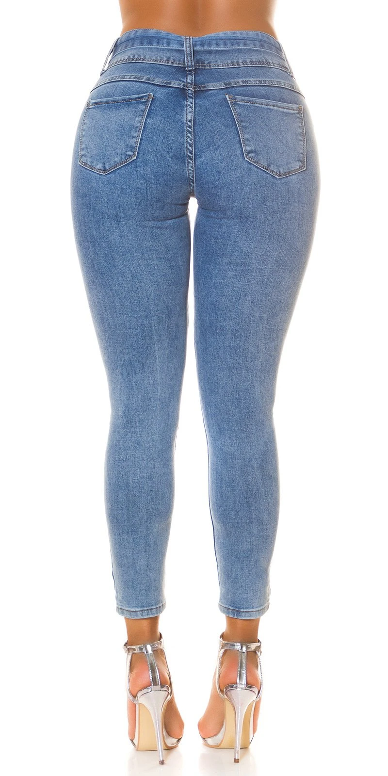 Uni Highwaist Skinny Jeans mit Schnallen-Detail, Dein perfekter Look für den modernen Alltag Uni Highwaist Skinny Jeans mit Schnallen-Detail, Dein perfekter Look für den modernen Alltag