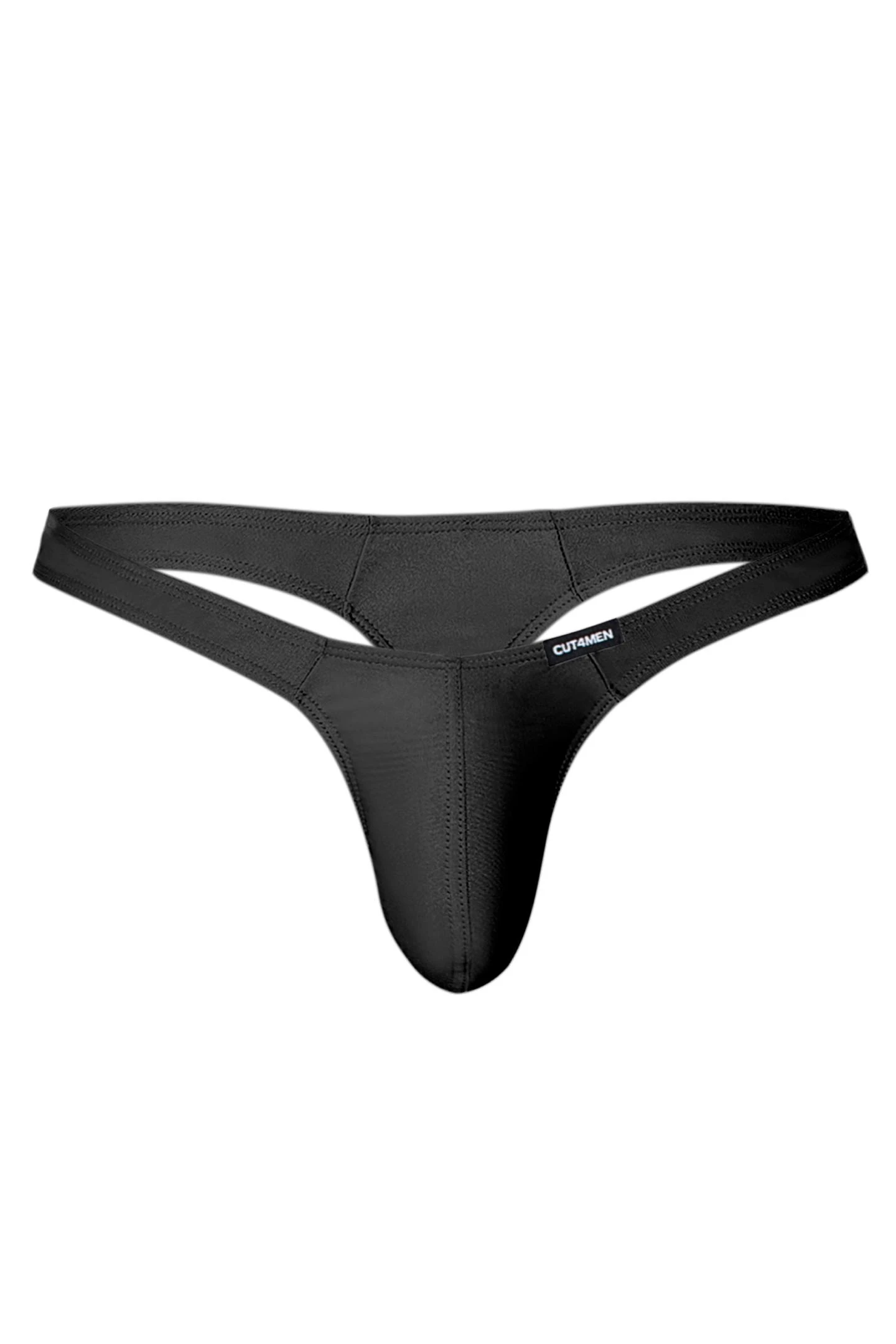 Schwarzer Brazilian Thong C4MSPX06, Weicher, dehnbarer Stoff mit perfekter Passform und geformtem Suspensorium für höchsten Komfort