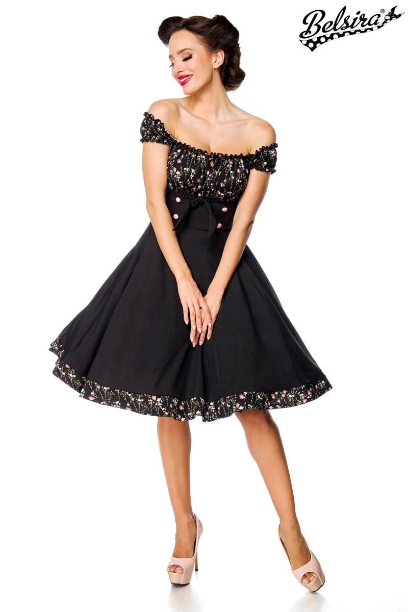 Schulterfreies Swing-Kleid von Belsira Schulterfreies Swing-Kleid von Belsira