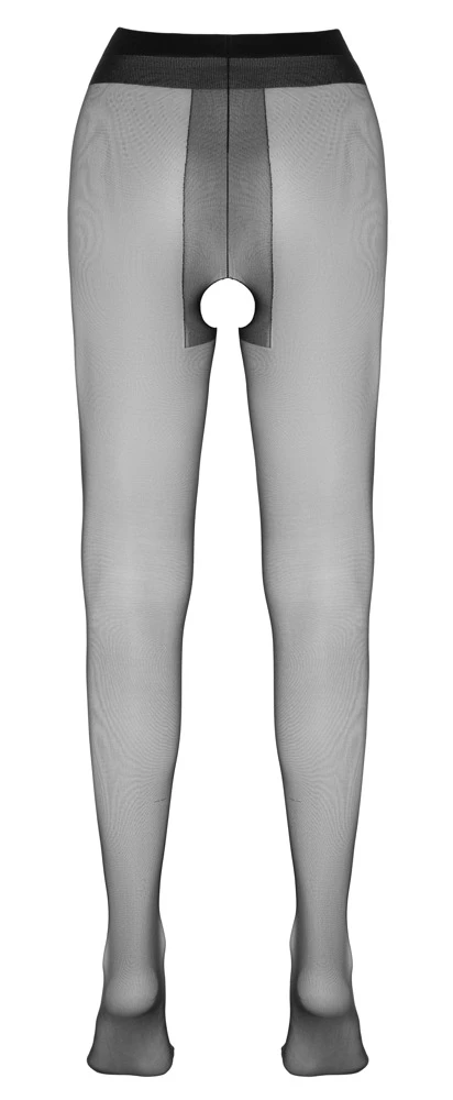 Cottelli Sinnliche Verlockung: Die Satin Sheer Glanz Strumpfhose mit verführerisch offenem Schritt