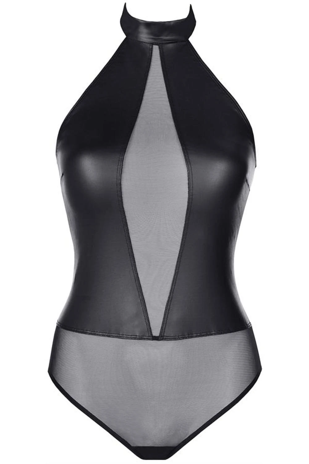 Axami Wetlook Body mit transparenten Tüll Einsätzen in schwarz Axami Wetlook Body mit transparenten Tüll Einsätzen in schwarz