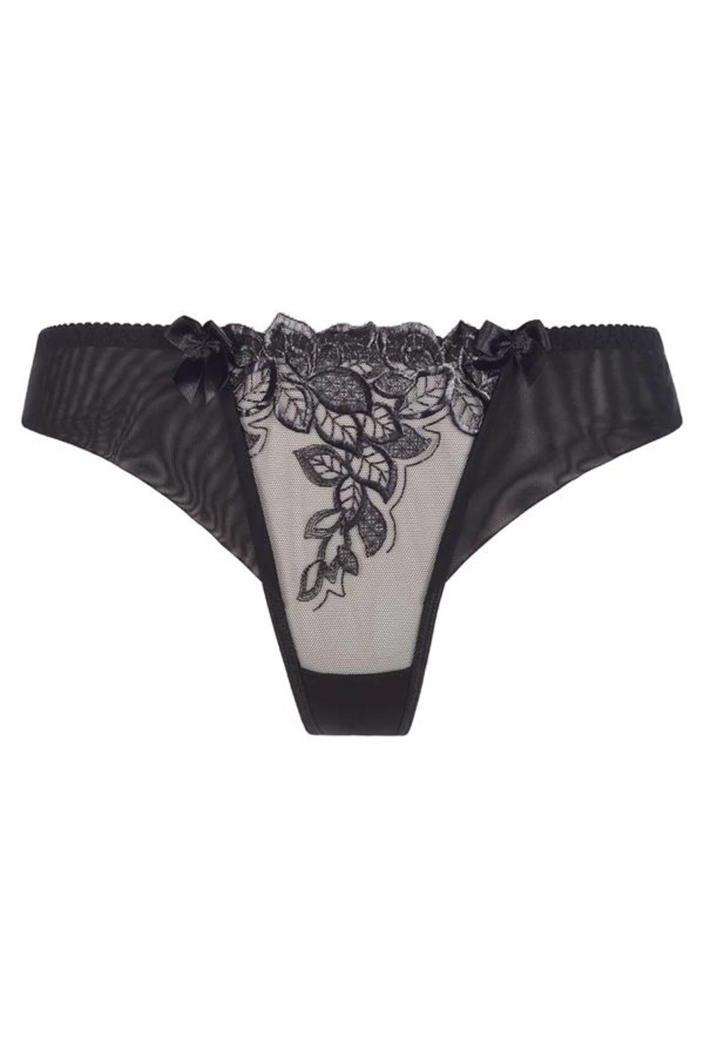 Axami Tanga aus schwarzen glänzenden Material im Wassereffekt
