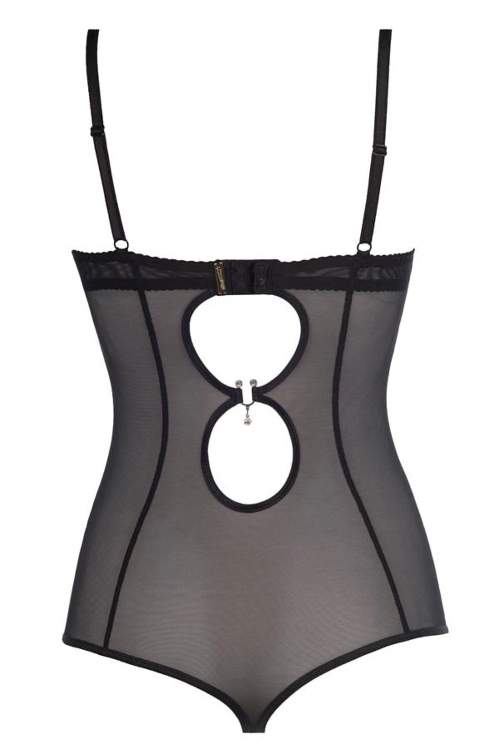 Axami eleganter Spitzen Body mit Schnürung und Strass Applikationen Axami eleganter Spitzen Body mit Schnürung und Strass Applikationen