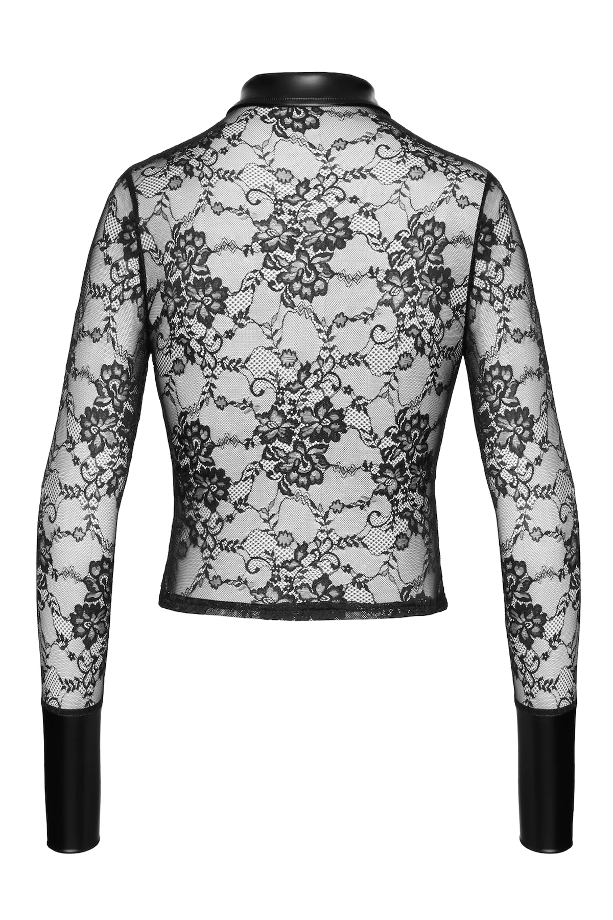 F377 Noirelle Lace Button-up Shirt