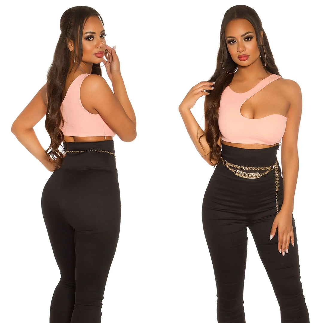 Hot Crop Top mit Asymmetrie-Effekt