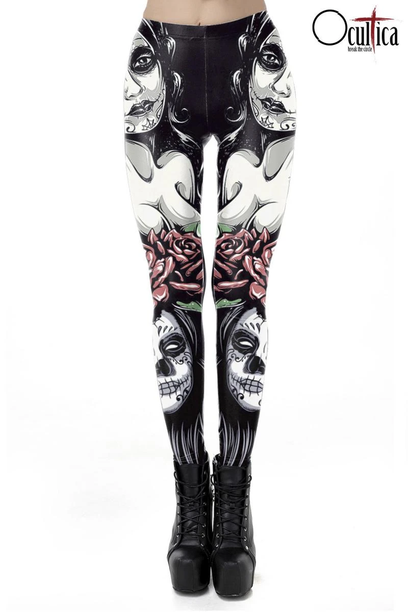 Leggings mit spanischem Totenkopf