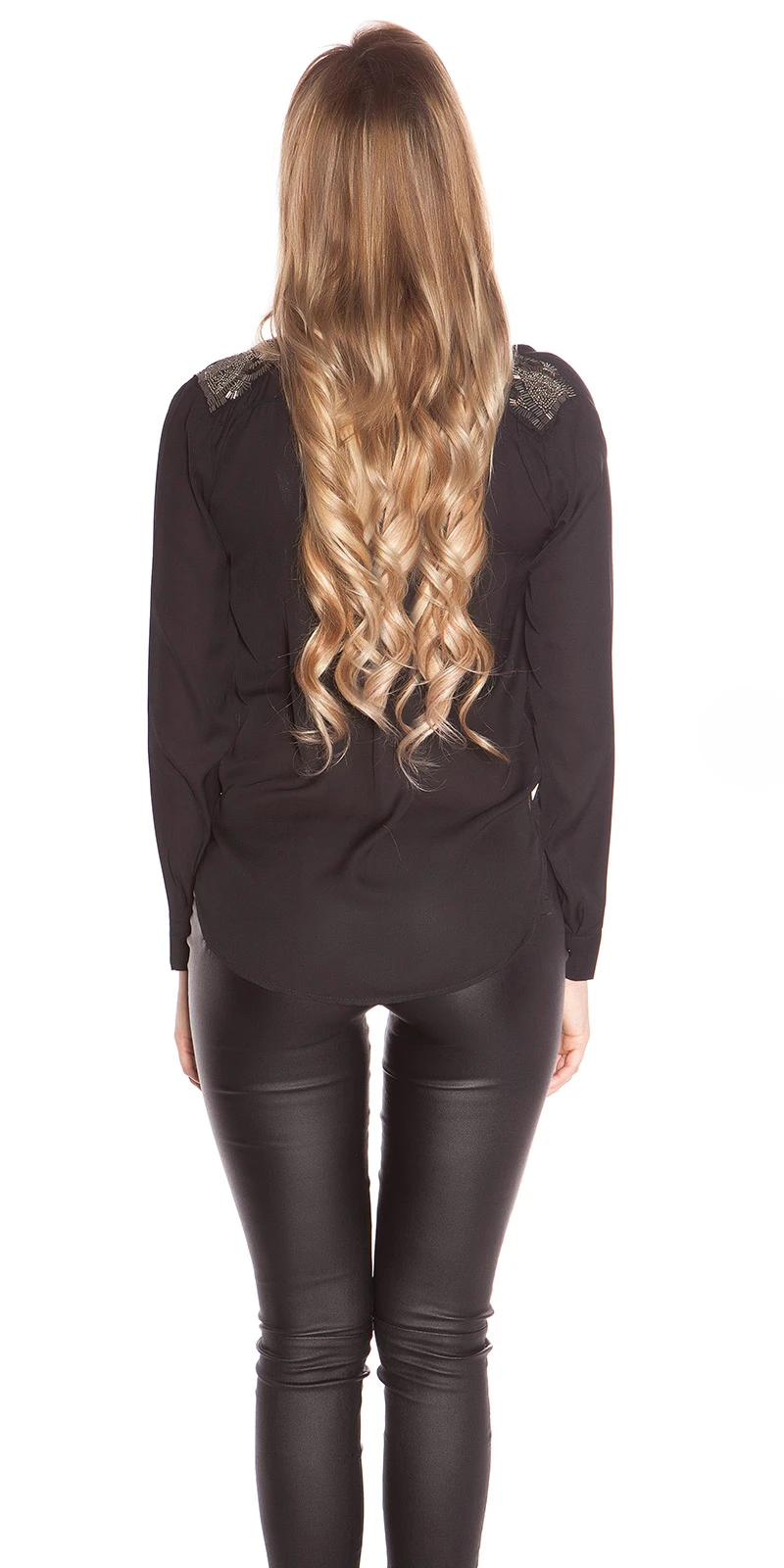 Aufregendes High-Low-Blusenshirt mit Wickel-Effekt Aufregendes High-Low-Blusenshirt mit Wickel-Effekt