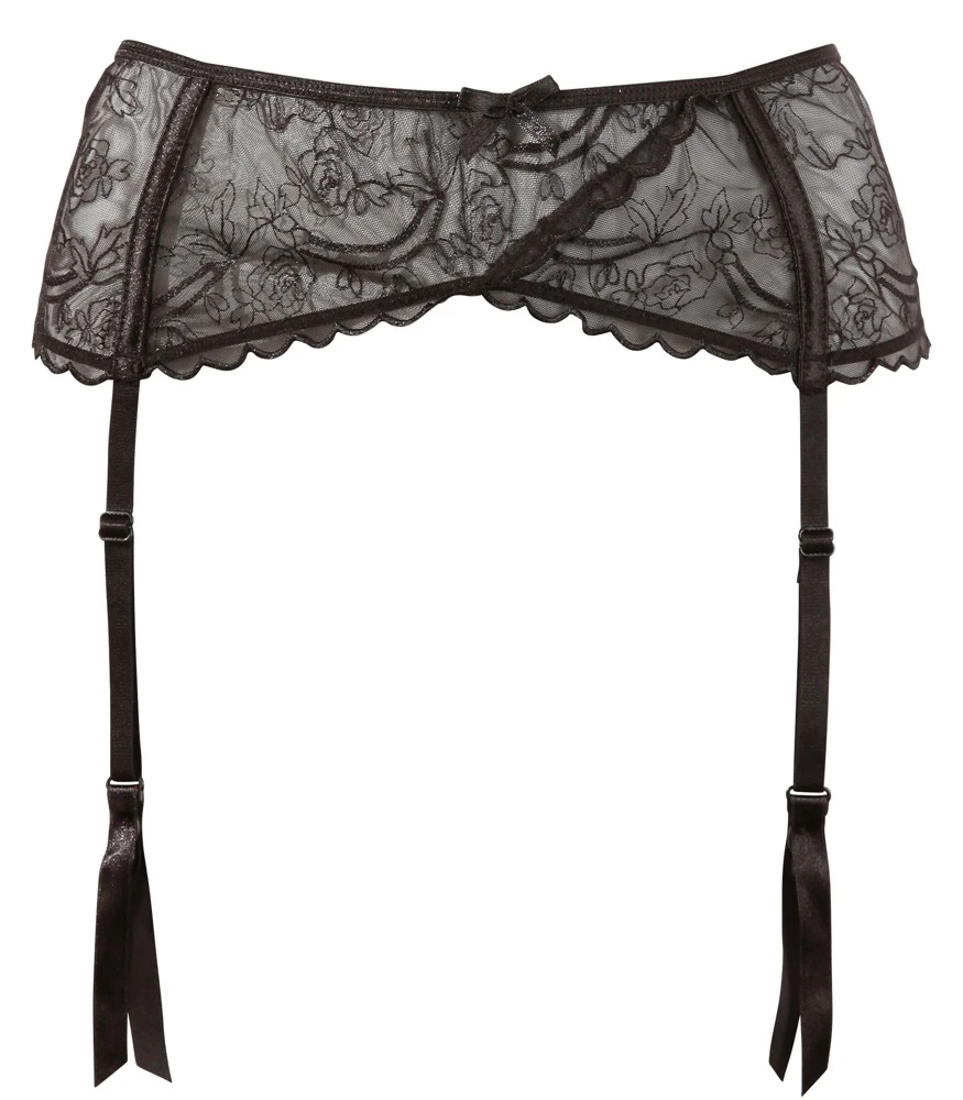 Cottelli LINGERIE Basic Strapsgürtel Strumpfgürtel verführerische leicht transparent
