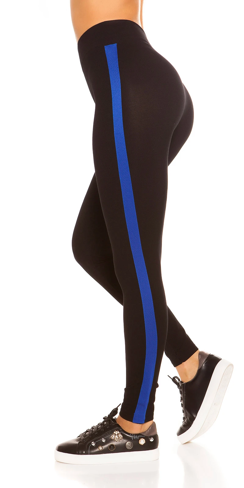 Sporty Leggings Highwaist Kontrast Streifen