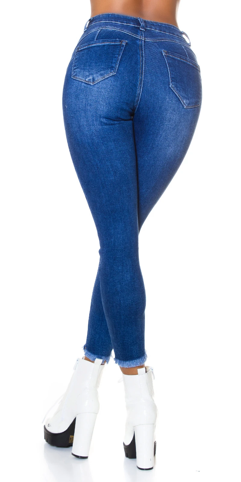 Stylo High Waist Push-up Jeans im Destroyed-Look Stylo High Waist Push-up Jeans im Destroyed-Look