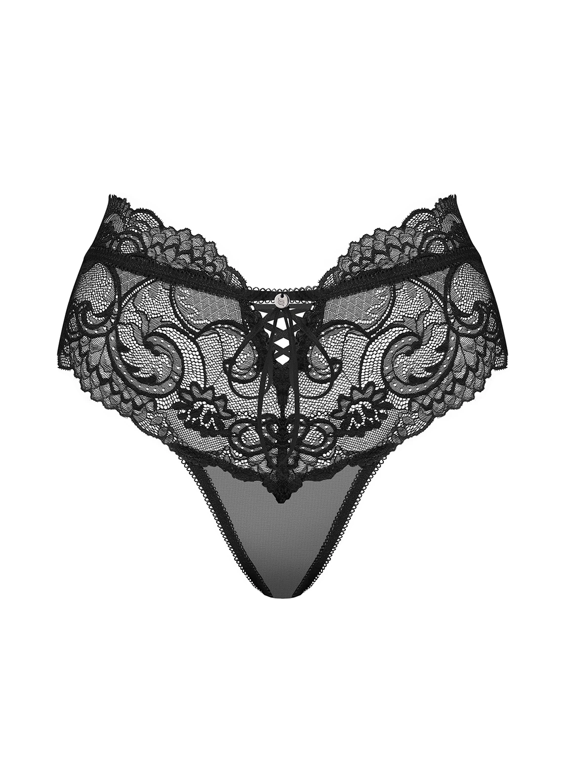 Transparente Panties mit floraler Spitze