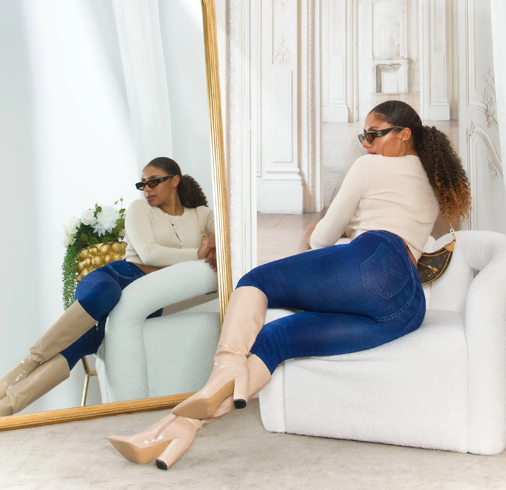 Basic Highwaist-Leggings im Jeans-Look: Stil und Komfort vereint für jeden Anlass, in zwei Farben erhältlich Basic Highwaist-Leggings im Jeans-Look: Stil und Komfort vereint für jeden Anlass, in zwei Farben erhältlich