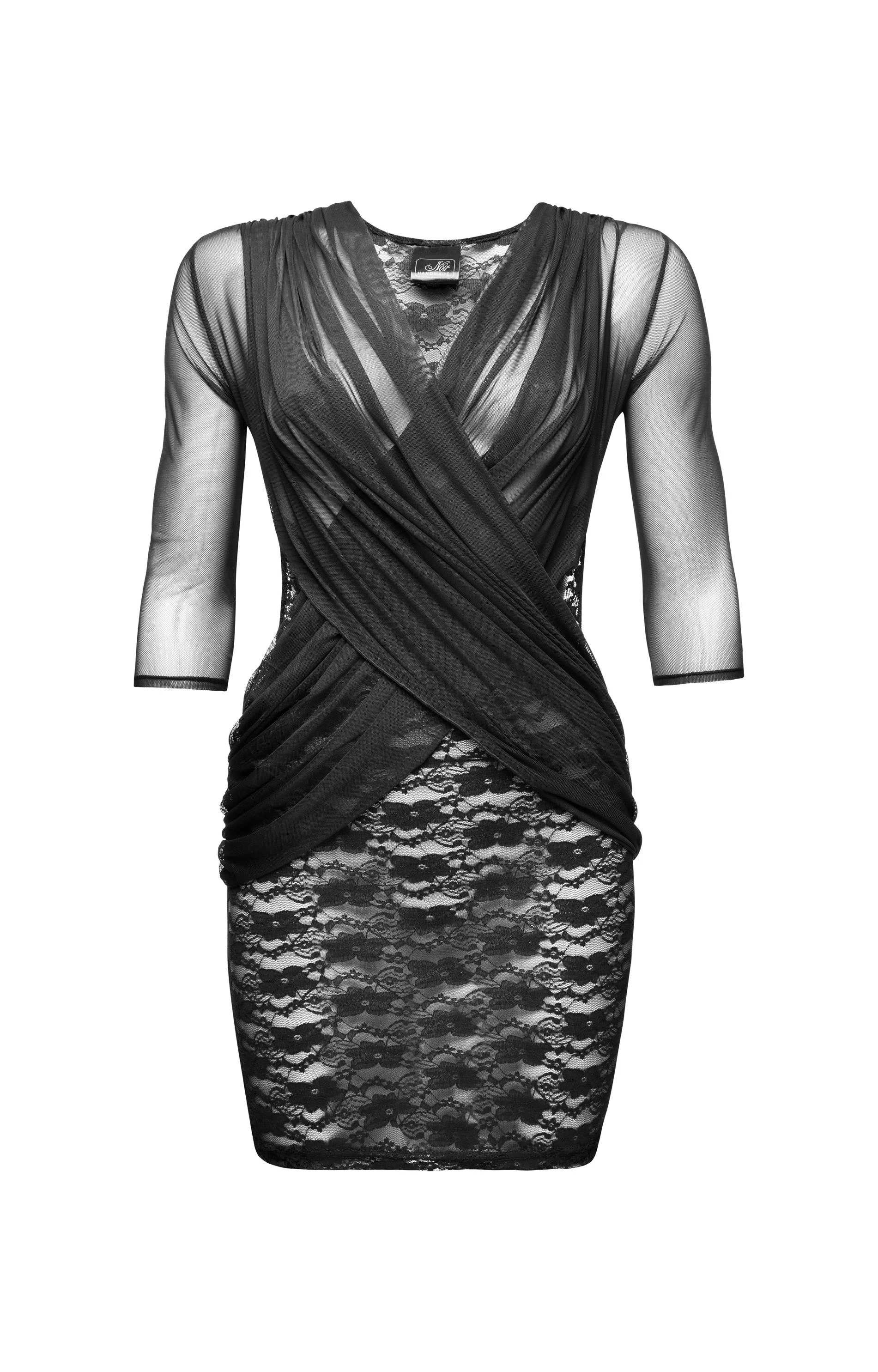 Schwarzes Minikleid F113B von Noir Handmade