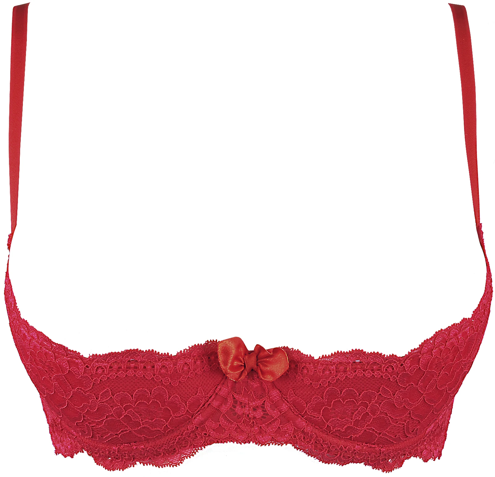 Axami roter Hebe BH mit Wellenförmigen Applikationen Axami roter Hebe BH mit Wellenförmigen Applikationen