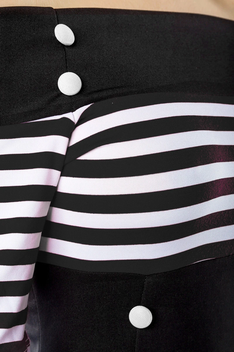 Vintage-Kleid Punkte mit Carmen- Ausschnitt Vintage-Kleid Punkte mit Carmen- Ausschnitt