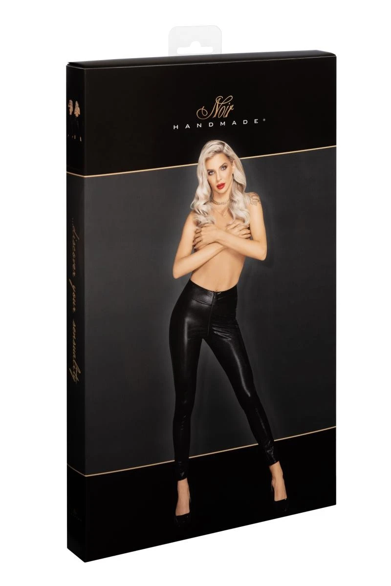 F274 Snake Wetlook Leggings mit Reißverschluss von Noir Handmade F274 Snake Wetlook Leggings mit Reißverschluss von Noir Handmade