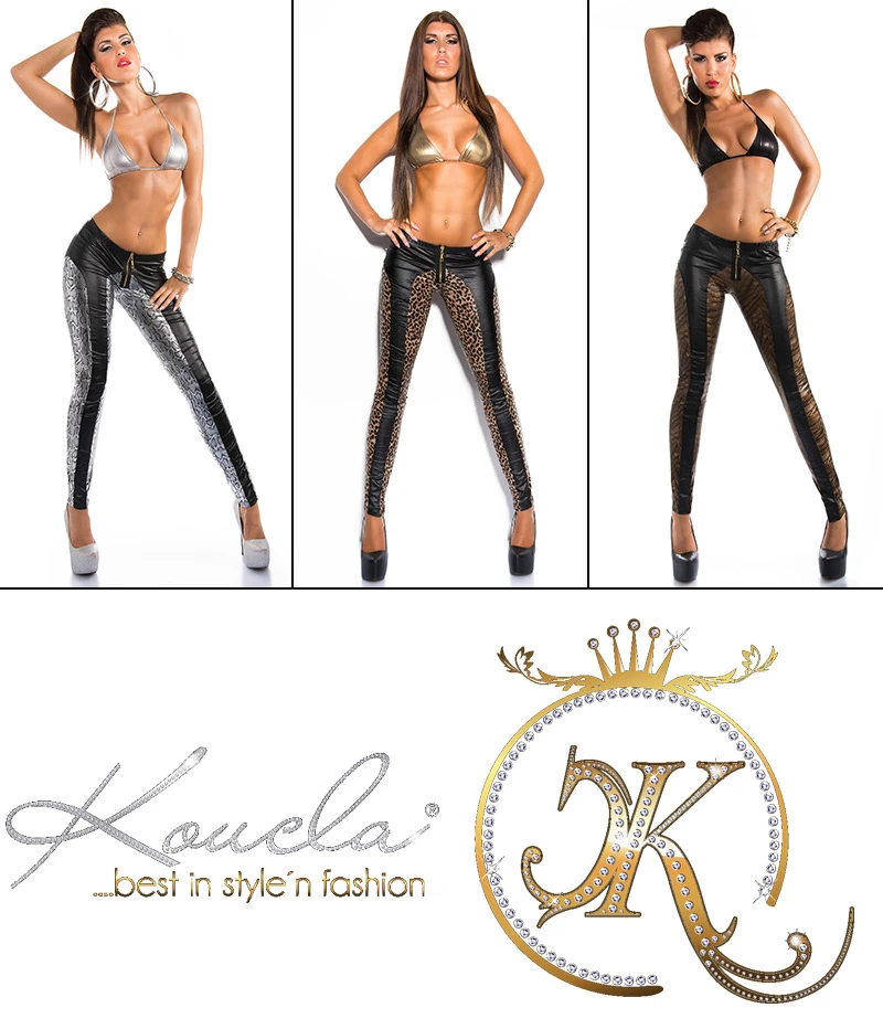 Sexy KouCla Skinny WetLook Pants mit Zipp Sexy KouCla Skinny WetLook Pants mit Zipp