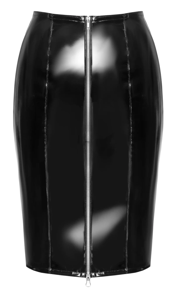 Kinky Lack Rock mit Zip, Schwarzer Lack-Rock mit 2-Wege-Reißverschluss Für jedes Outfit der perfekte Blickfang! Kinky Lack Rock mit Zip, Schwarzer Lack-Rock mit 2-Wege-Reißverschluss Für jedes Outfit der perfekte Blickfang!