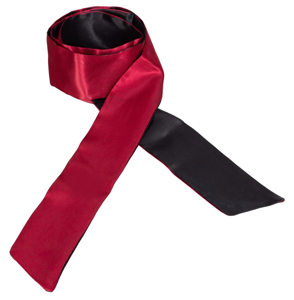 2-farbiger Bondage-Schal von Cottelli COSTUMES – Satin-Glanz trifft Raffinesse für stilvolle Lustspiele zu zweit.