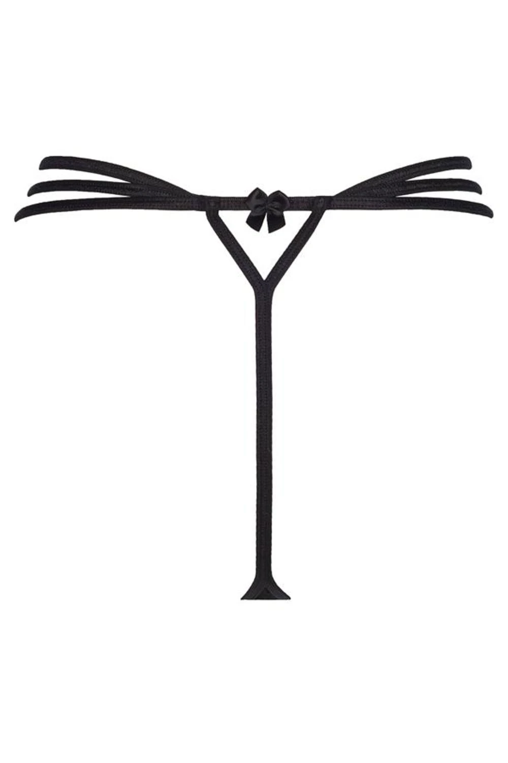 Axami Erotischer Bondage Look String in schwarz