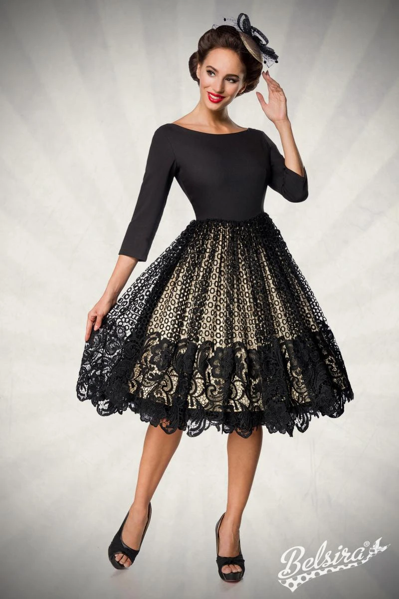Retro Spitzen-Swingkleid