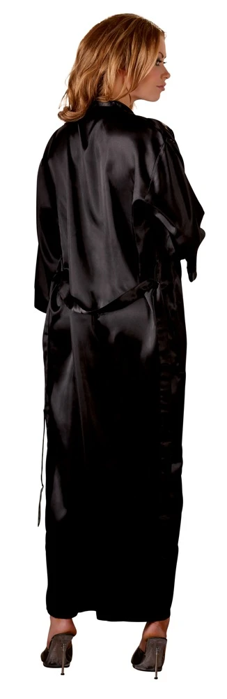 Cottelli LINGERIE Langarm Satin Look Kimono und Gürtel Bodenlang Morgenmantel Cottelli LINGERIE Langarm Satin Look Kimono und Gürtel Bodenlang Morgenmantel