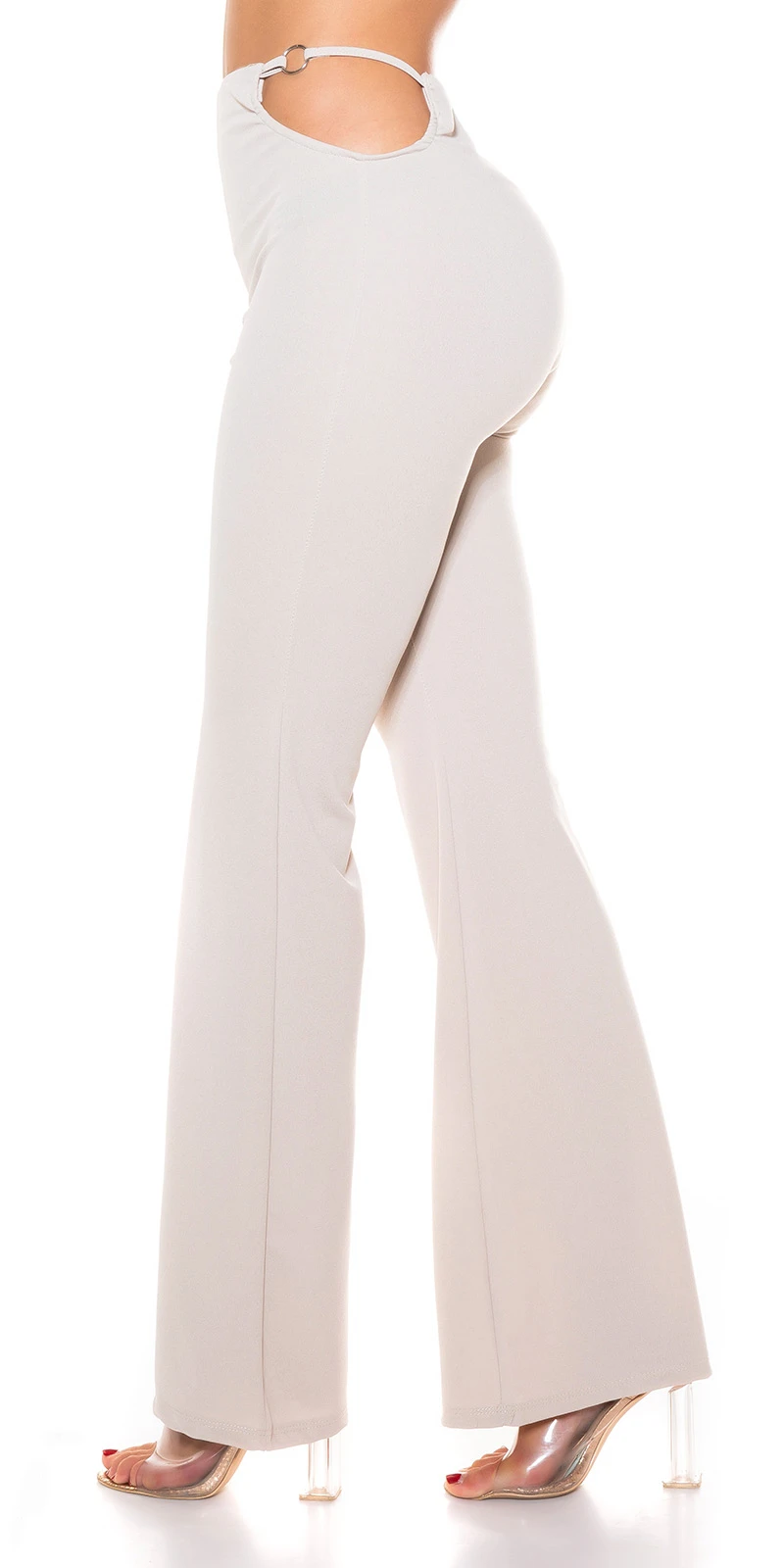 Uni High Waist Hose mit sexy Hüft Cutout Uni High Waist Hose mit sexy Hüft Cutout