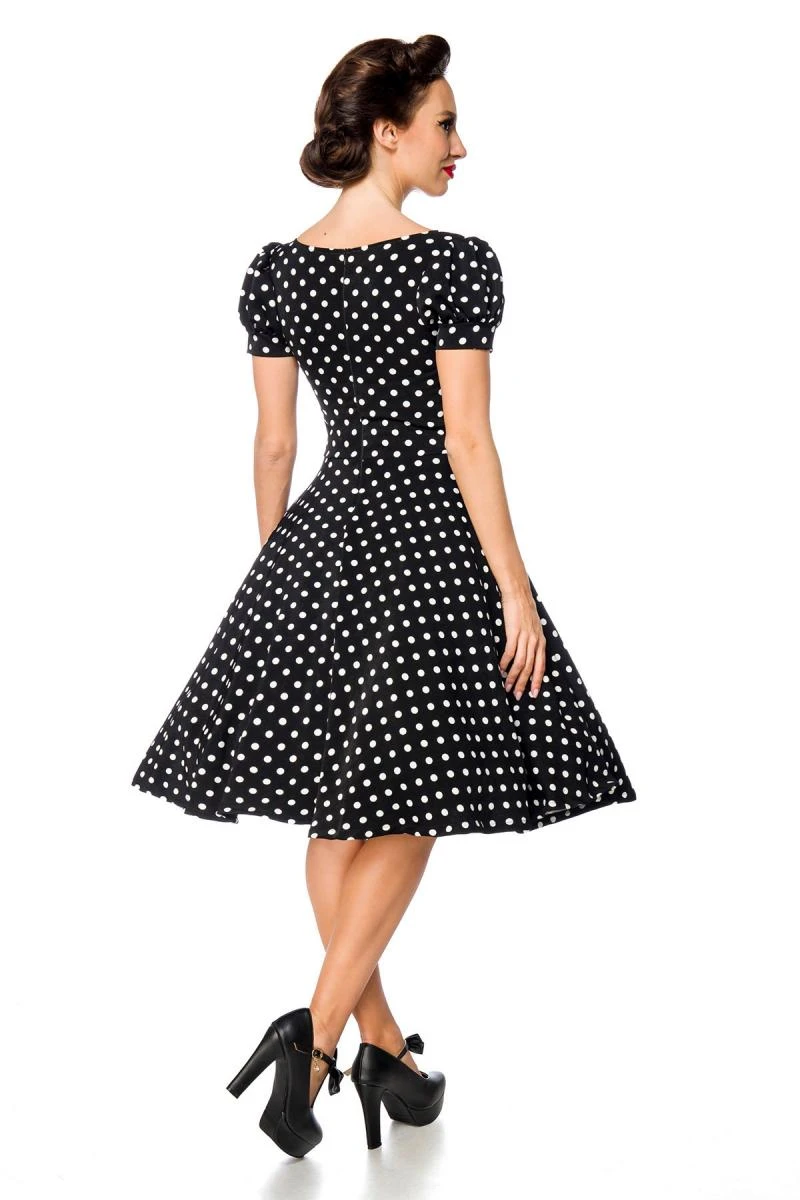 Retro Kleid mit Puffärmeln und Herzausschnitt von Belsira Retro Kleid mit Puffärmeln und Herzausschnitt von Belsira