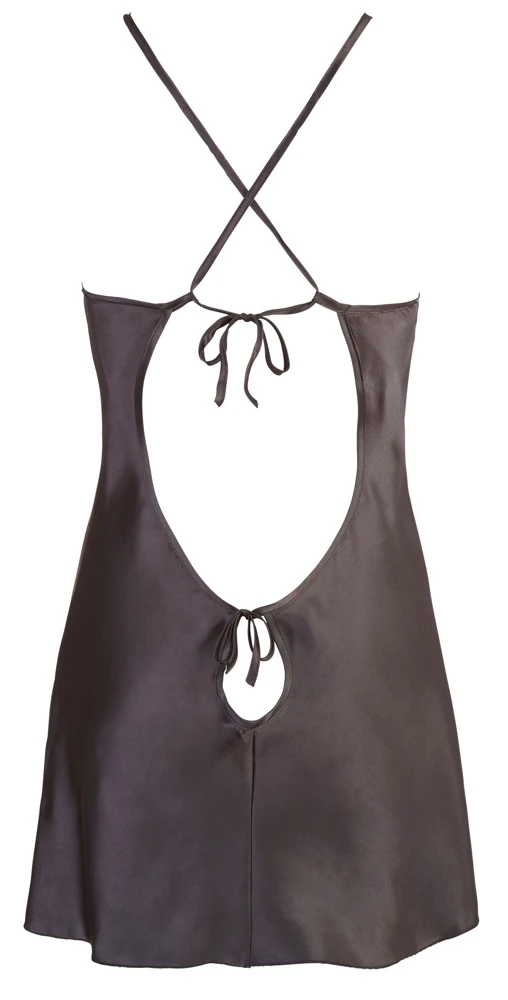 Cottelli LINGERIE Satin Neglige Hemdchen aus Satin mit tiefem Rückenausschnitt