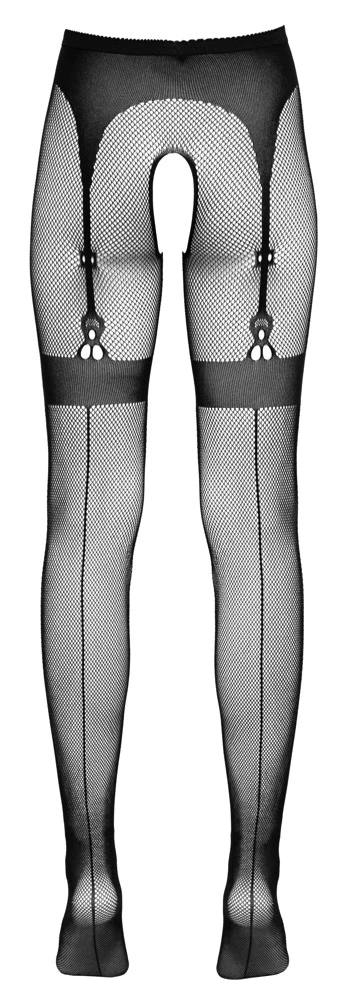 Cottelli Verlockende Versuchung: Die sinnliche Netz-Strumpfhose mit Strapsgurt-Optik und offener Einladung