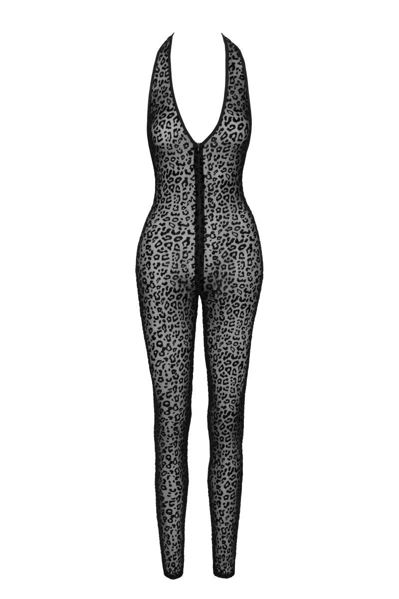 Neckholder Catsuit Leopardenmuster F286 von Noir Handmade Neckholder Catsuit Leopardenmuster F286 von Noir Handmade