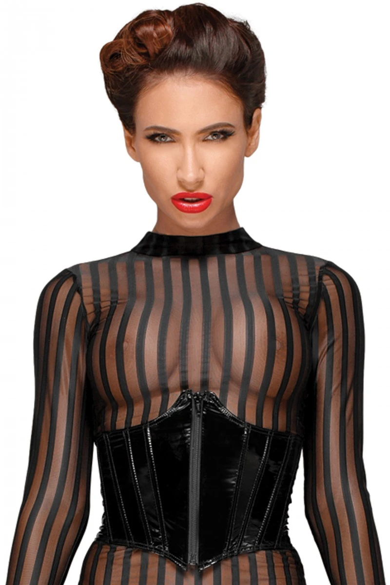 PVC Korsett mit Schnürung brustfrei Wetlook