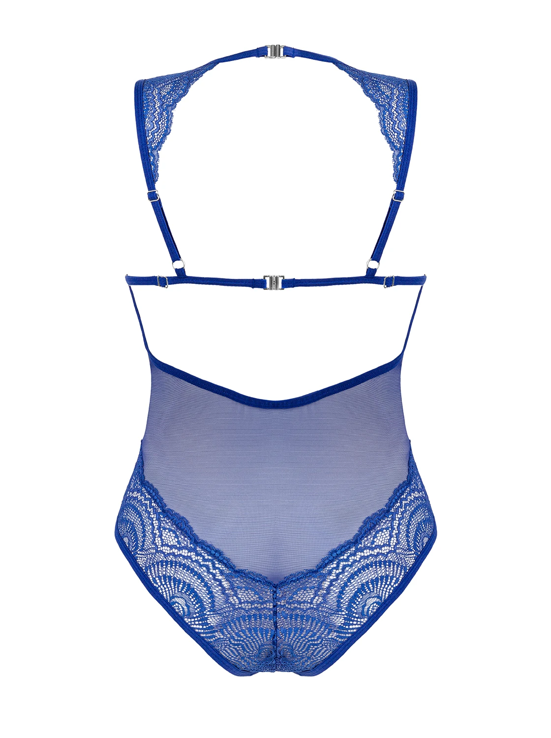 Transparenter Teddy mit Spitzen-Elementen von Obsessive