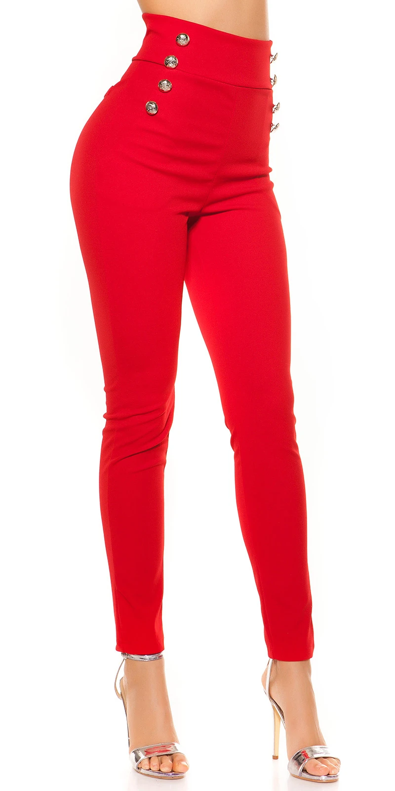 Business High Waist Leggings Stoff Hose mit Marine Effekt Business High Waist Leggings Stoff Hose mit Marine Effekt