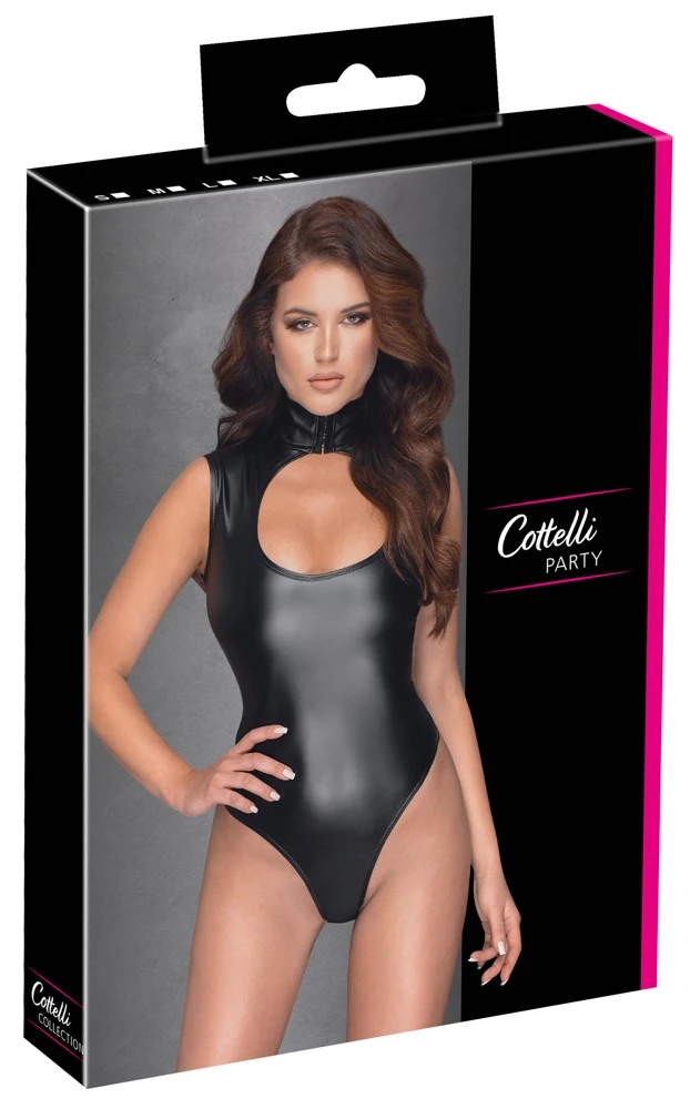 Cottelli PARTY String Body Cutout Ausschnitt am Dekollete Ärmelos Sexy Mattlook