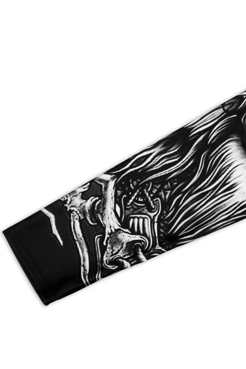 Gothic Leggings mit Totenkopf Druck