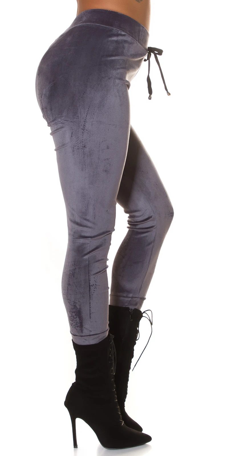 Sporty Samt Jogging High Waist Hose Sporty Samt Jogging High Waist Hose