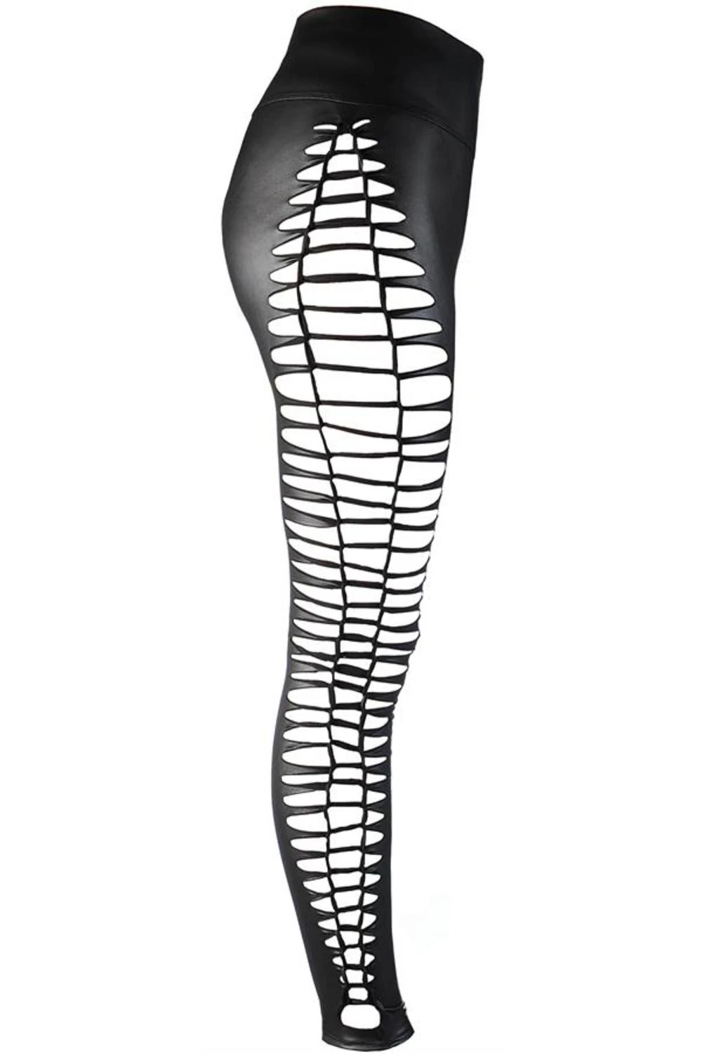 Axami Wetlook Leggings mit seitlichen Cutouts in schwarz