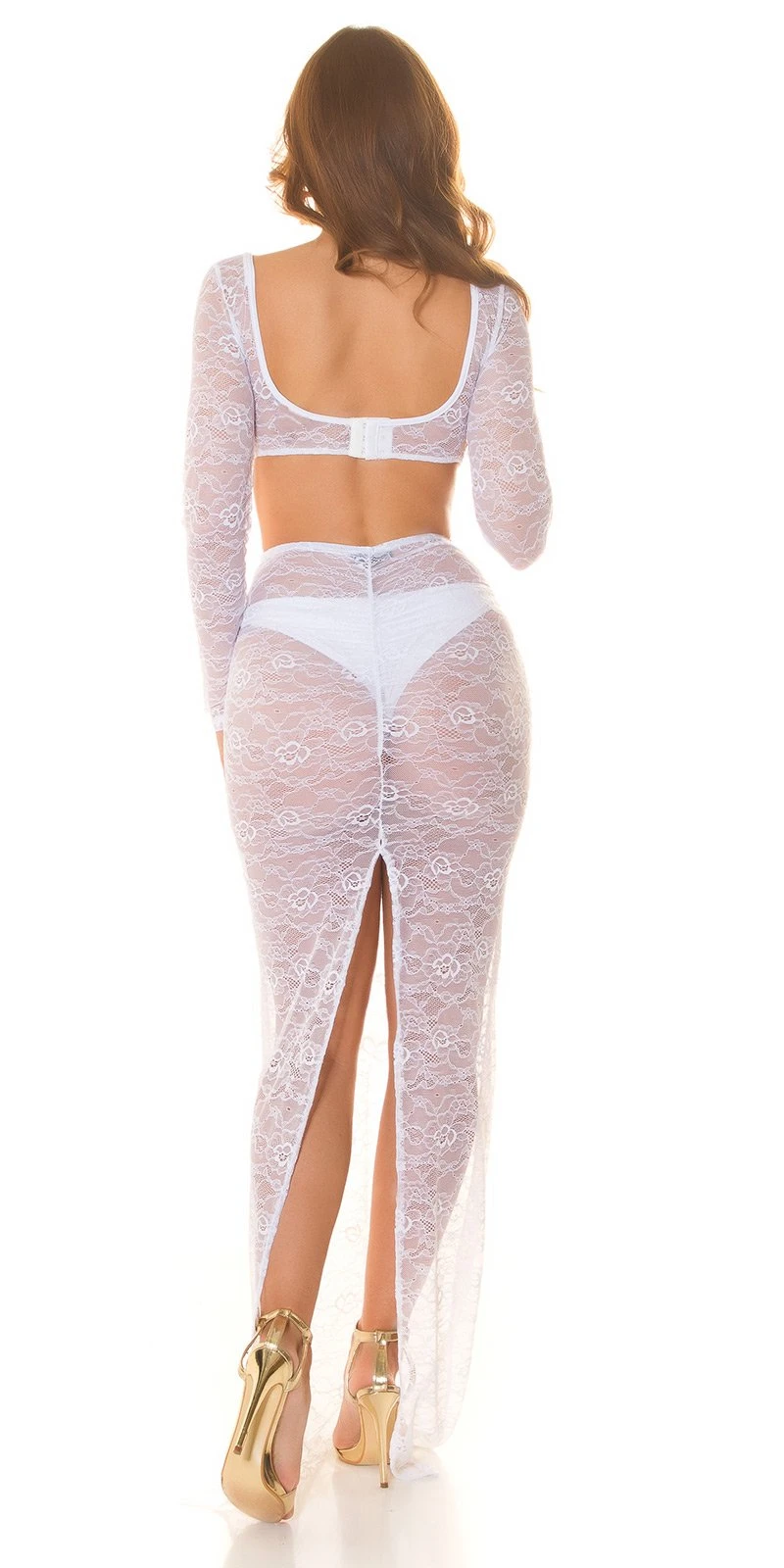 Highwaist Maxirock Spitzenrock Rock Bodenlang aus Spitze Transparent Cover up Highwaist Maxirock Spitzenrock Rock Bodenlang aus Spitze Transparent Cover up