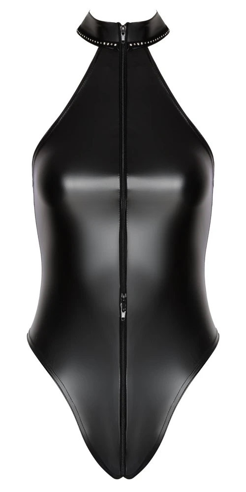 Powerwetlook Body Zip+Glitzer 2-Wege-Reißverschluss hoher Beinausschnitt von Noir Handmade Powerwetlook Body Zip+Glitzer 2-Wege-Reißverschluss hoher Beinausschnitt von Noir Handmade