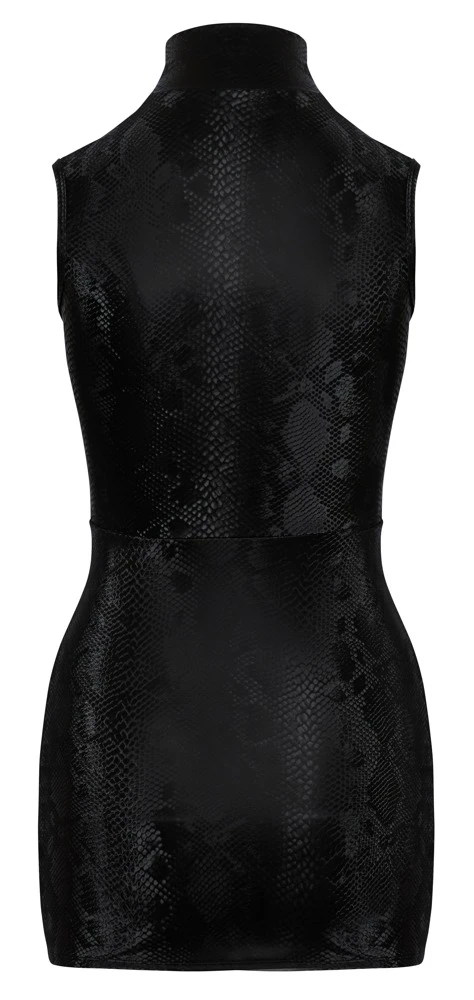 Cottelli PARTY Kurzes enges Mini Kleid in Schlangenhaut-Optik ärmellos mattglänzend