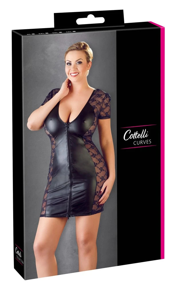 Cottelli Elegantes Spitzenkleid mit tailliertem Schnitt und 2-Wege-Reißverschluss