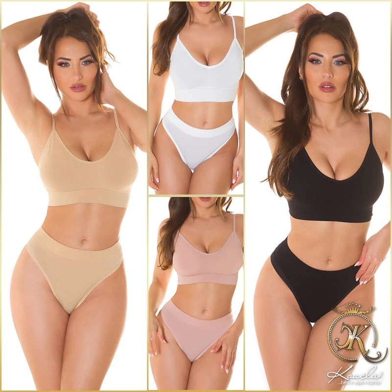 Casual Loungewaer Dessous Set Buster-Top und String