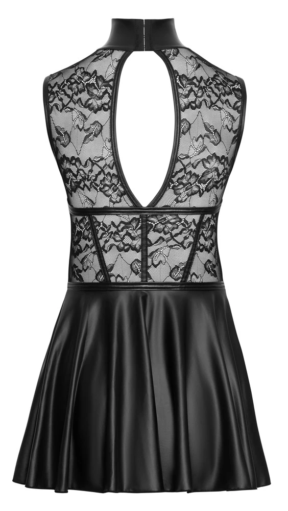 Cottelli busenfreiesKinky Minikleid im edlen Material-Mix mit Spitze und Mattlook, figurbetonenden Nähten und tiefem Rückenausschnitt