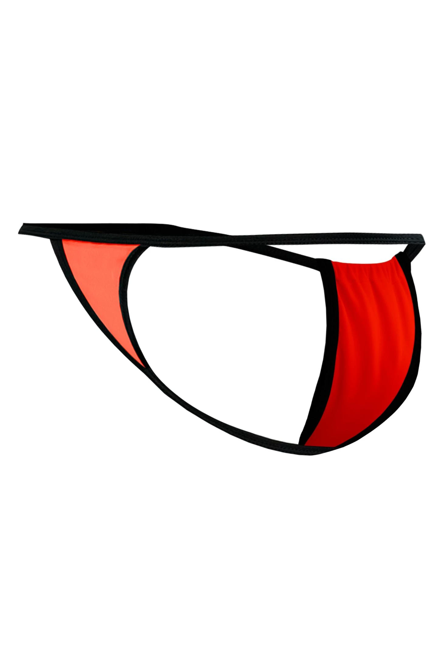 Orange Knapper String aus weichem, transparentem Netzstoff mit zusammenschiebbarem Suspensorium und markantem Frontlogo CUT4MEN Netz Pouch C4MSPX04